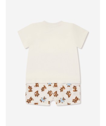 Dolce & Gabbana Baby Girls Romper And Hat Set in White sur le site 