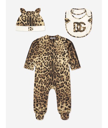 Dolce & Gabbana Baby Babygrow Gift Set in Leopard Print vente chaude votre 