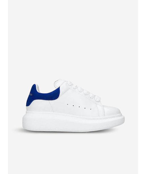 Alexander McQueen Kids Leather Lace Up Trainers pas chere