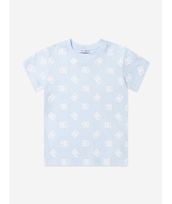 Dolce & Gabbana Baby Boys Logo T-Shirt in Blue chez Cornerstreet bien 