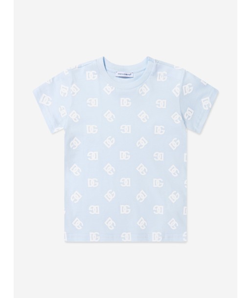 Dolce & Gabbana Baby Boys Logo T-Shirt in Blue chez Cornerstreet bien 