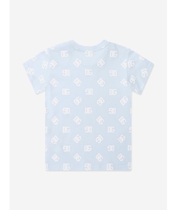 Dolce & Gabbana Baby Boys Logo T-Shirt in Blue chez Cornerstreet bien 