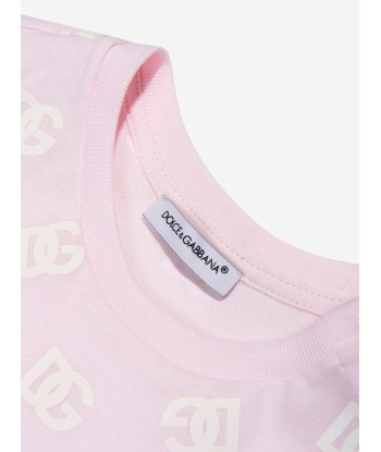 Dolce & Gabbana Baby Girls Logo T-Shirt in Pink de pas cher