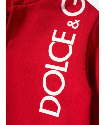 Dolce & Gabbana Baby Logo Zip Up Hoodie in Red ouvre sa boutique