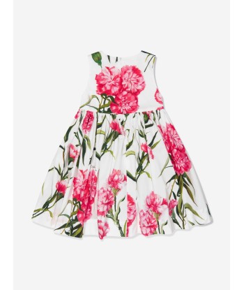 Dolce & Gabbana Baby Girls Sleeveless Carnation Dress in White online