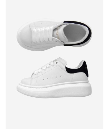 Alexander McQueen Kids Leather Lace Up Trainers brillant des détails fins