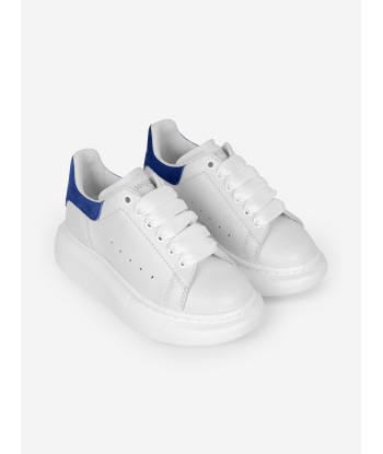 Alexander McQueen Kids Leather Lace Up Trainers pas chere