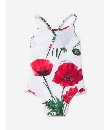 Dolce & Gabbana Baby Girls Poppy Swimming Costume in White Par le système avancé 