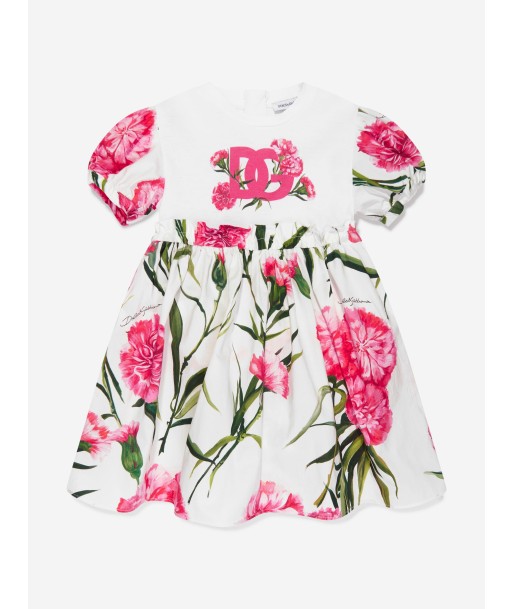 Dolce & Gabbana Baby Girls Carnation Dress With Knickers in White la chaussure