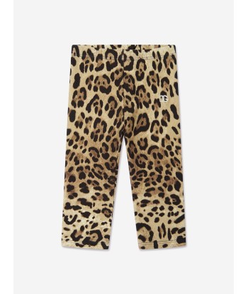 Dolce & Gabbana Baby Girls Leopard Leggings in Beige basket pas cher