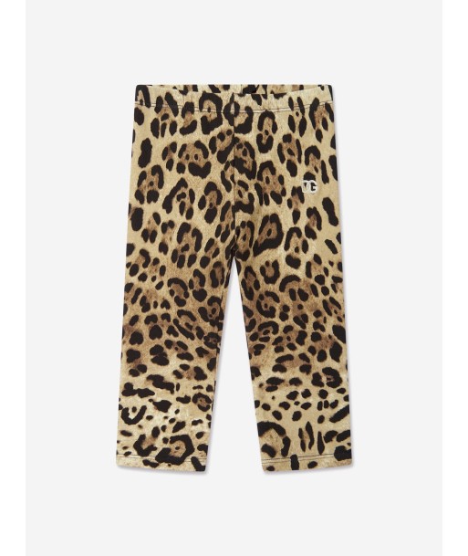 Dolce & Gabbana Baby Girls Leopard Leggings in Beige basket pas cher