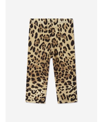 Dolce & Gabbana Baby Girls Leopard Leggings in Beige basket pas cher