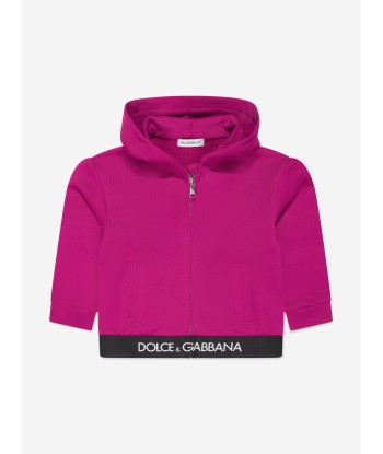 Dolce & Gabbana Baby Girls Zip Up Hoodie in Pink pas cher chine