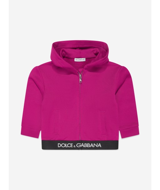 Dolce & Gabbana Baby Girls Zip Up Hoodie in Pink pas cher chine