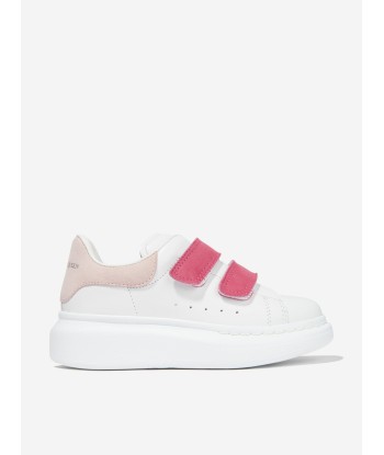 Alexander McQueen Girls Leather Velcro Strap Chunky Trainers À commander