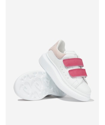 Alexander McQueen Girls Leather Velcro Strap Chunky Trainers À commander