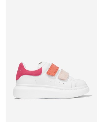 Alexander McQueen Girls Leather Velcro Strap Chunky Trainers Fin de série