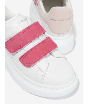 Alexander McQueen Girls Leather Velcro Strap Chunky Trainers À commander