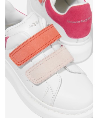 Alexander McQueen Girls Leather Velcro Strap Chunky Trainers Fin de série