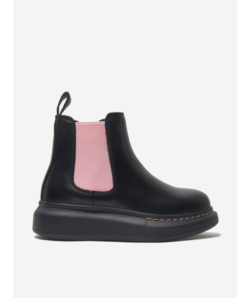 Alexander McQueen Girls Leather Chunky Chelsea Boots en ligne