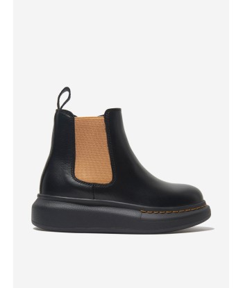 Alexander McQueen Kids Leather Chunky Chelsea Boots france