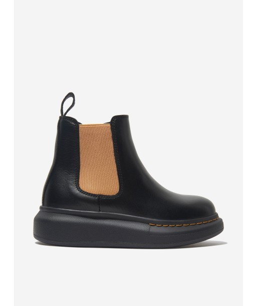 Alexander McQueen Kids Leather Chunky Chelsea Boots france