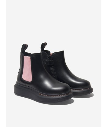 Alexander McQueen Girls Leather Chunky Chelsea Boots en ligne