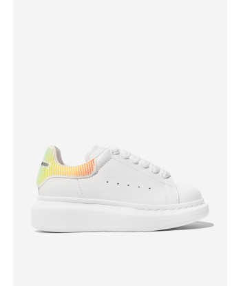 Alexander McQueen Girls Leather Pixel Rainbow Chunky Trainers en linge