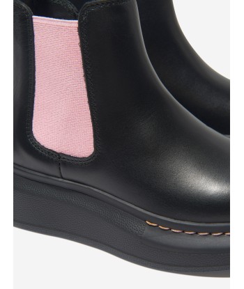 Alexander McQueen Girls Leather Chunky Chelsea Boots en ligne