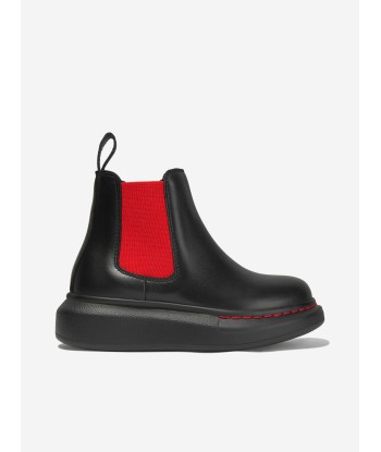 Alexander McQueen Kids Leather Chunky Chelsea Boots meilleur choix