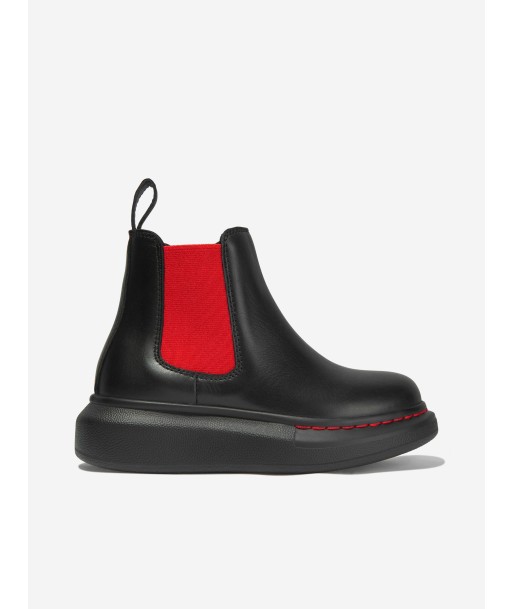 Alexander McQueen Kids Leather Chunky Chelsea Boots meilleur choix