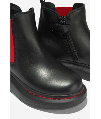 Alexander McQueen Kids Leather Chunky Chelsea Boots meilleur choix