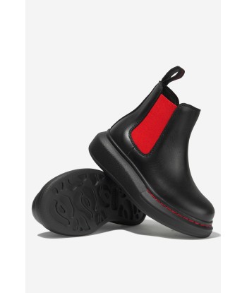 Alexander McQueen Kids Leather Chunky Chelsea Boots meilleur choix